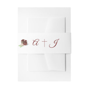 Bandeau De Faire-part Corse Rose de Bourgogne