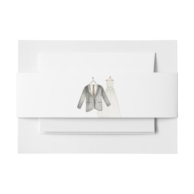 Bandeau De Faire-part Costume de Mariage Mariage de mariée et de chambre (Devant Example)