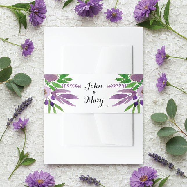 Bandeau De Faire-part Cottage Garden Mariage aquarelle (Créateur téléchargé)