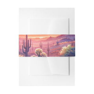 Bandeau De Faire-part Coucher de soleil désert aquarelle mariage sud-oue