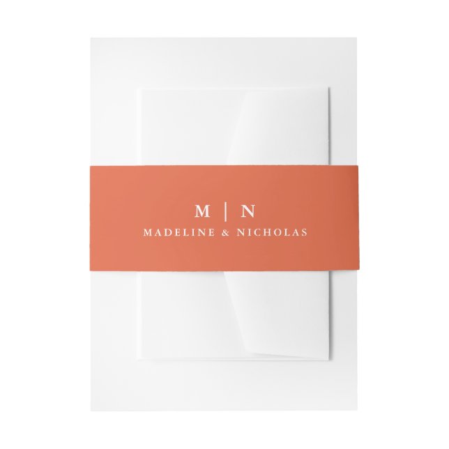 Bandeau De Faire-part Coucher de soleil orange moderne simple mariage à  (Devant example)