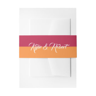 Bandeau De Faire-part Coucher de soleil Orange Viva Magenta Moderne