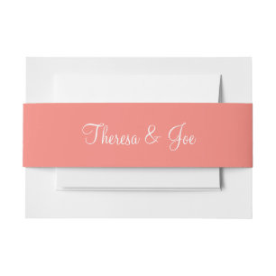 Bandeau De Faire-part Couleur complète exclusive rose corail