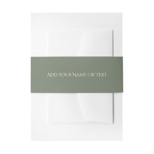 Bandeau De Faire-part Couleur de tendance Muet gris vert décoratif