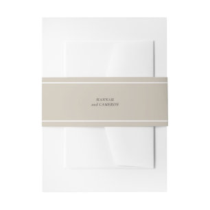 Bandeau De Faire-part Couleur Modifiable Minimaliste Beige Gris