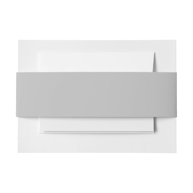 Bandeau De Faire-part Couleur solide en argent pur (Devant Example)