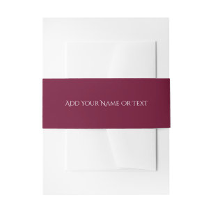 Bandeau De Faire-part Couleur tendance Burgundy foncé Décor