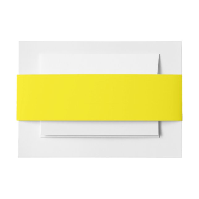 Bandeau De Faire-part Couleur uni jaune canari (Devant Example)