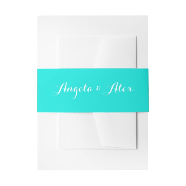 Bandeau De Faire-part Couleur Uni Turquoise Clair (Devant example)