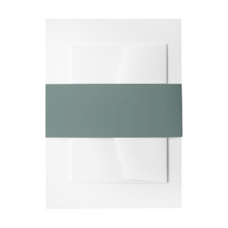 Bandeau De Faire-part Couleur verte solide Eucalyptus | Hex# 5B7570
