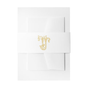 Bandeau De Faire-part COULEURS ÉDITABLES JT Monogram TJ Monogram Belband
