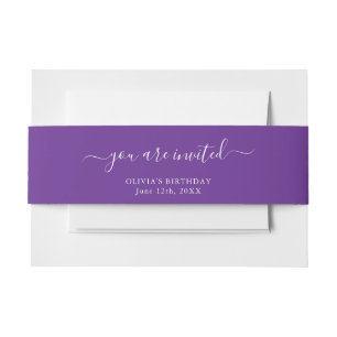 Bandeau De Faire-part Couleurs éffrayantes - Violet Invitation Bande de