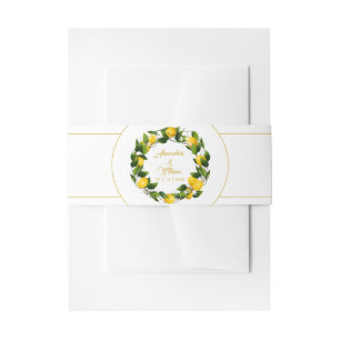 Bandeau De Faire-part Couronne de citron moderne MARIAGE