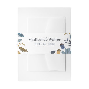 Bandeau De Faire-part Couronne de feuilles d'automne rustiques pour un m