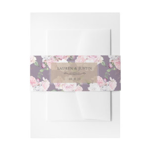 Bandeau De Faire-part Couronne de fleurs de mariage Rose Garden