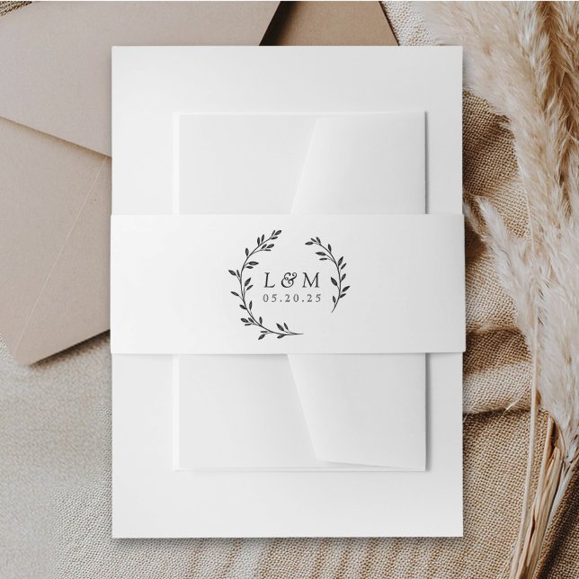 Bandeau De Faire-part Couronne de laurier de mariage (Créateur téléchargé)