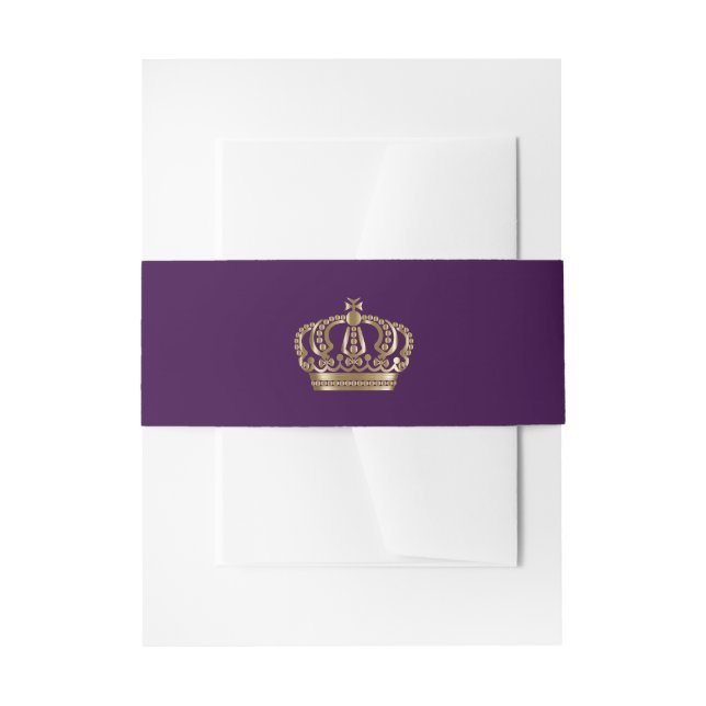 Bandeau De Faire-part Couronne d'or pourpre royal (Devant example)