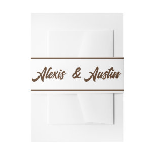 Bandeau De Faire-part Cowboy et mariée de style occidental Mariage Brown