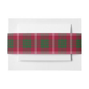 Bandeau De Faire-part Crawford Scottish Tartan Belly Band