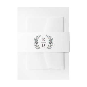 Bandeau De Faire-part Crest jardin   Mauve Mariage Monogram Purple