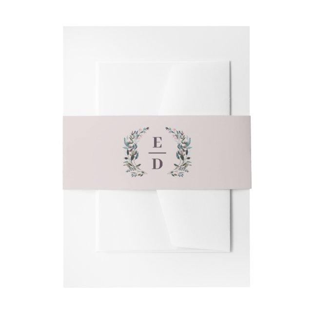 Bandeau De Faire-part Crest jardin | Monogramme Mariage Mauve (Devant example)
