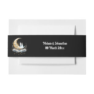 Bandeau De Faire-part Croissant de lune silhouette étoile ciel étoilé