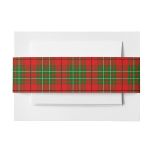 Bandeau De Faire-part Cumtish Tartan Belly Band