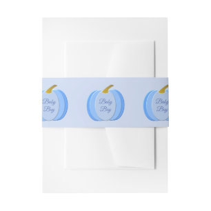 Bandeau De Faire-part Cute Blue Baby Boy Citrouille Baby shower personna