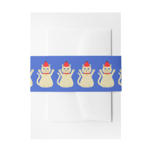 Bandeau De Faire-part Cute Noël Chat Motif