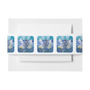 Bandeau De Faire-part Cygnes "Art par les enfants"