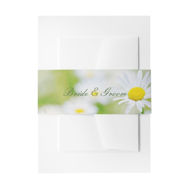 Bandeau De Faire-part Daisy Daisies Fleur Floral Mariage d'été (Devant example)