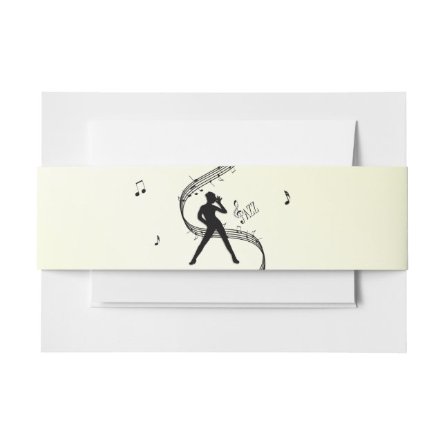 Bandeau De Faire-part Danse de jazz musique jaune (Devant Example)