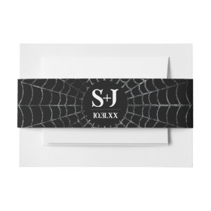 Bandeau De Faire-part Dark and Moody Personnalisable Mariage Belly Band