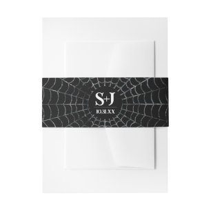 Bandeau De Faire-part Dark and Moody Personnalisable Mariage Belly Band