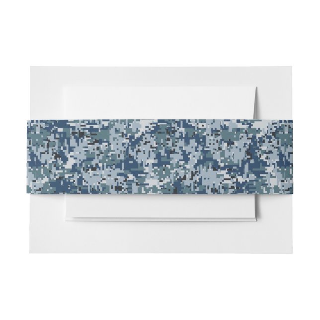 Bandeau De Faire-part Décor Camouflage numérique de la Marine (Devant Example)