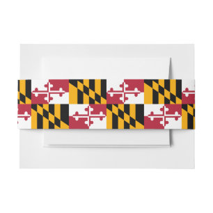 Bandeau De Faire-part Décor Design du drapeau de l'État du Maryland