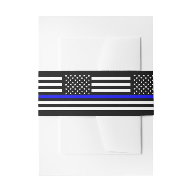 Bandeau De Faire-part Décoration de drapeau américain Thin Blue Line (Devant example)