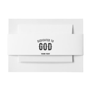 BANDEAU DE FAIRE-PART DÉDIÉ À DIEU COOL PERSONNALISABLE NOIR TEXTE