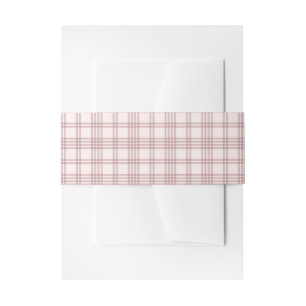 Bandeau De Faire-part Déjeuner de mariage rose à carreaux prep