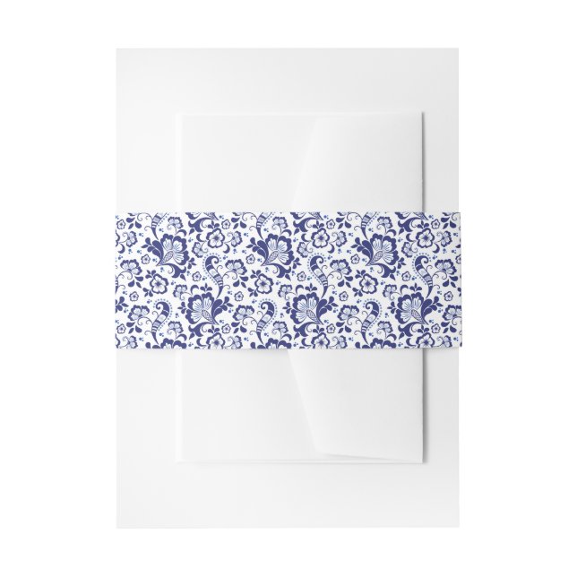 Bandeau De Faire-part Delfts Blauw | Delft Blue Dutch Faire-part de mari (Devant example)