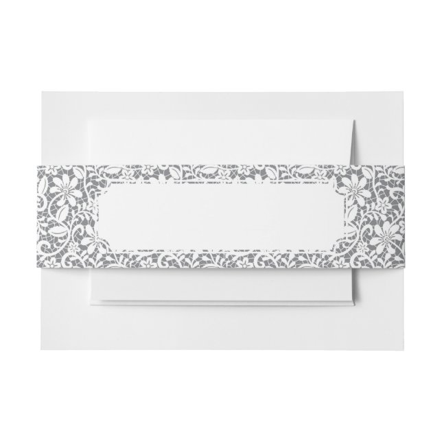 Bandeau De Faire-part Dentelle blanche 1 (Devant Example)