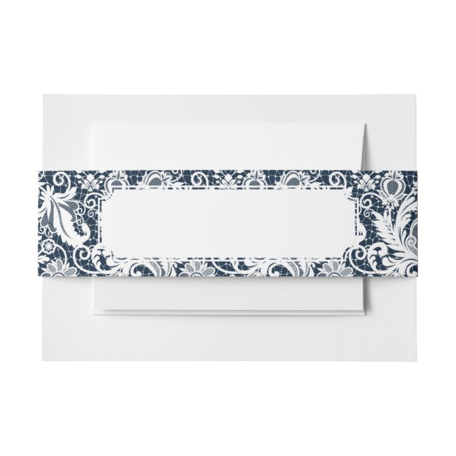 Bandeau De Faire-part Dentelle blanche 2 (Devant Example)