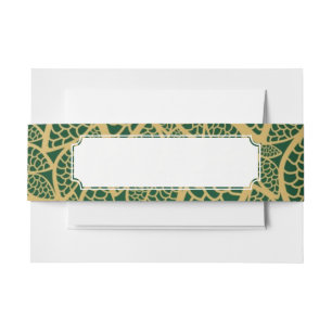 Bandeau De Faire-part Dentelle d'or de feuille sur l'arrière - plan ver