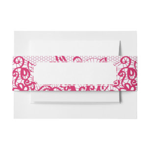 Bandeau De Faire-part Dentelle rouge