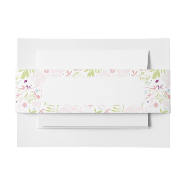 Bandeau De Faire-part déploiement de motif floral (Devant Example)