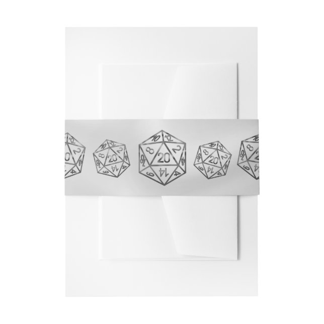 Bandeau De Faire-part Dés RPG | Imaginaire Old School Tabletop Retro Gam (Devant example)
