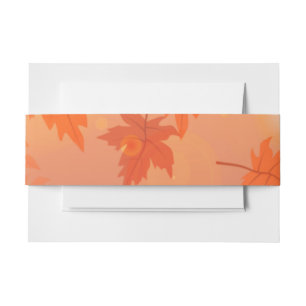 Bandeau De Faire-part Design d'automne avec feuilles d'érable et effet b