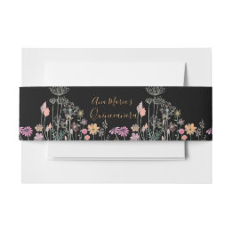 Bandeau De Faire-part Dessin à l'aquarelle de champ de fleurs sauvages
