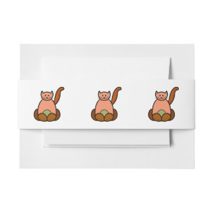 Bandeau De Faire-part dessin animé de chat Brown