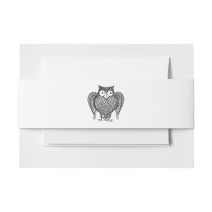 Bandeau De Faire-part Dessin de croquis de hibou